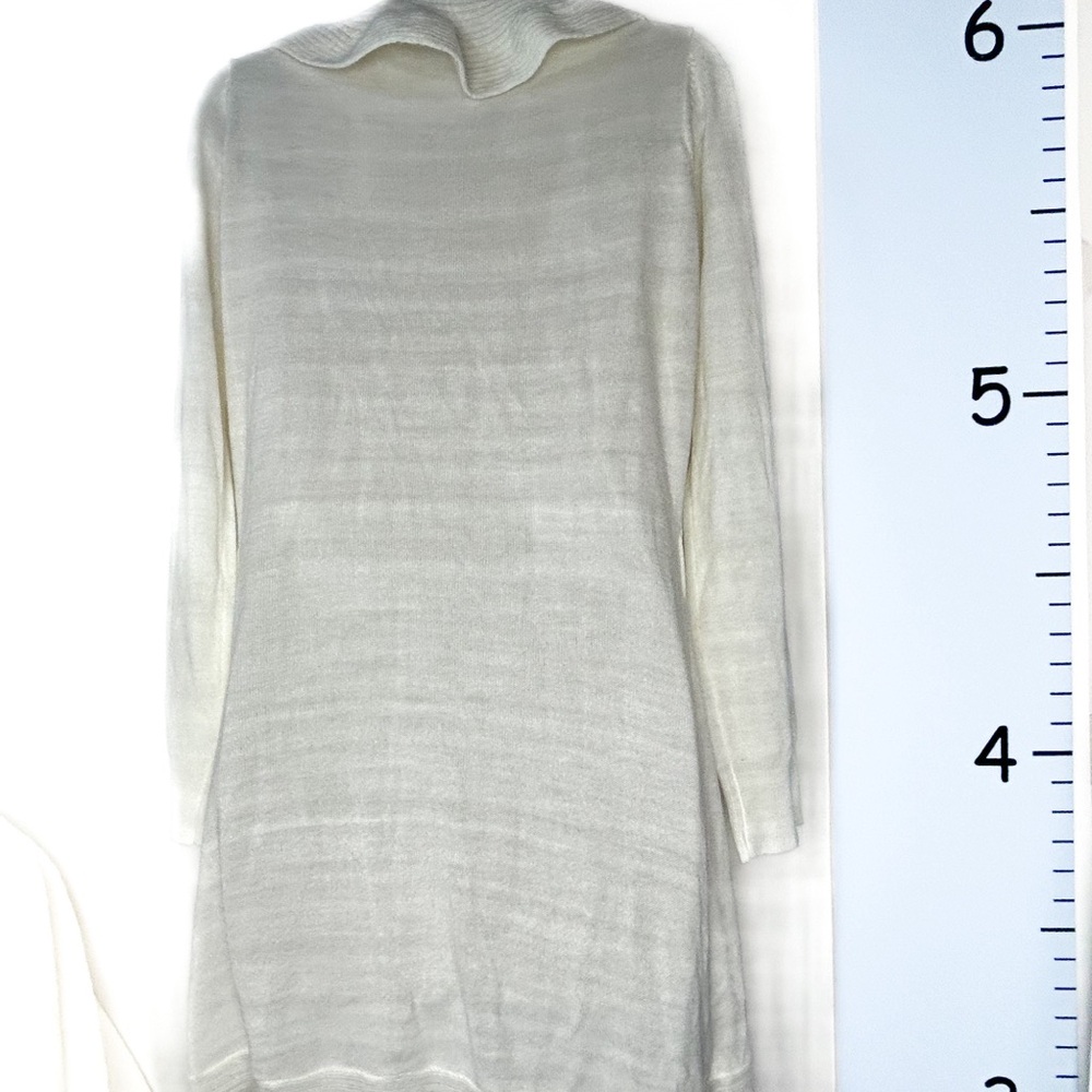 Allison Brittney White Ruffled Open Cardigan Sweater Medium - Picture 2 of 14